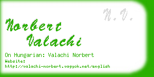 norbert valachi business card